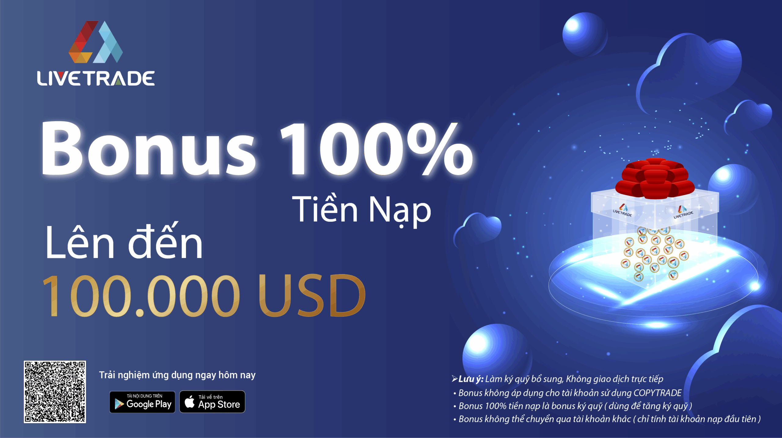 Nhận Bonus 100%